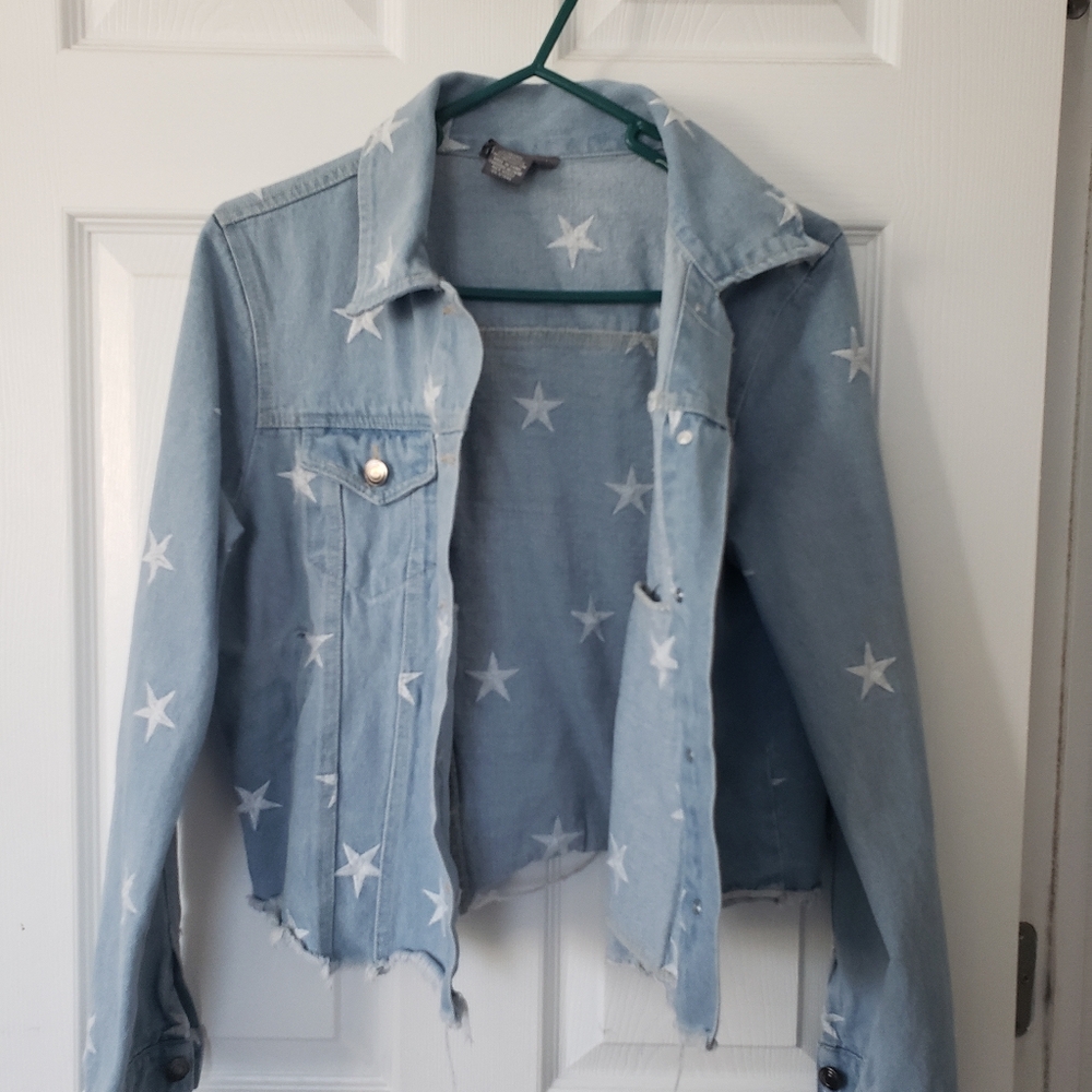 SANS SOUCI Jean Jacket Zodiac Stars Size Large Women's - Picture 6 of 6